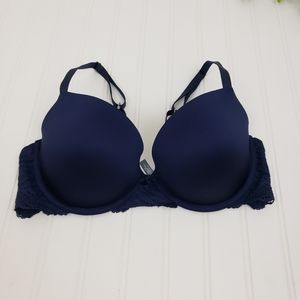 Aerie Push Up Bra Padded Convertible Bra Navy Blue Lace Suze 36D Sexy